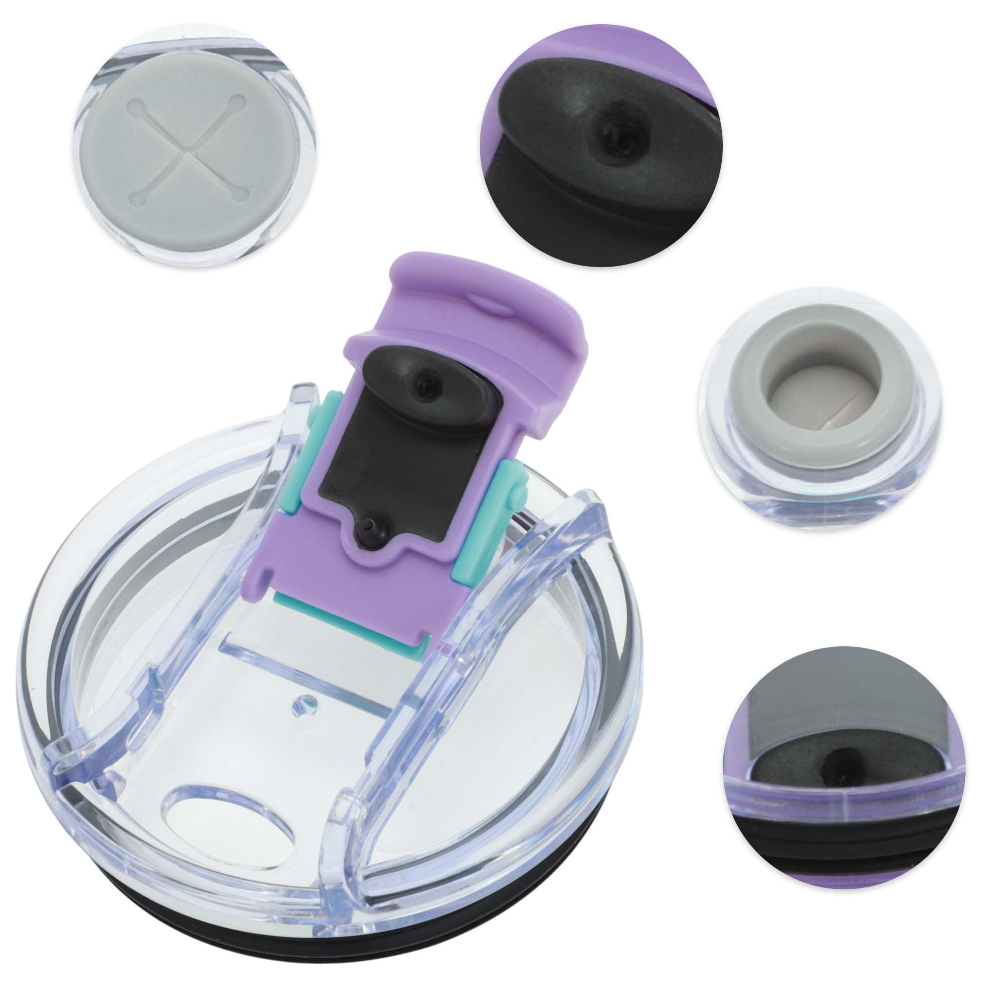 Unique Bargains 1 Pc Portable Tumbler Lid for Office Use Travel Purposes Multicolored