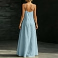 thumbnail image 7 of NTACZA Elegant Dresses for Women Maxi Slip Dress Sleeveless Square Neckline Vacation Casual Beach Blue L, 7 of 7