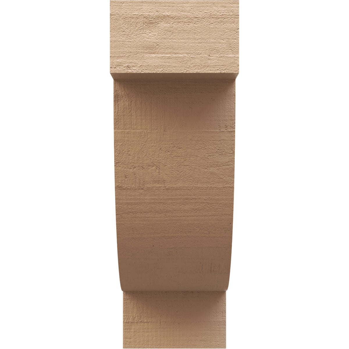 8"W x 16"D x 24"H Classic Alpine Rough Cedar Woodgrain TimberThane Corbel, Primed Tan