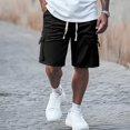 thumbnail image 2 of uikmnh Mens Shorts Men's Casual Shorts for Everyday Wear Comfortable Cargo Design with Drawstring Closure Ideal for All Seasons and Perfectly Paired with T Shirts Size:7XL, 2 of 5