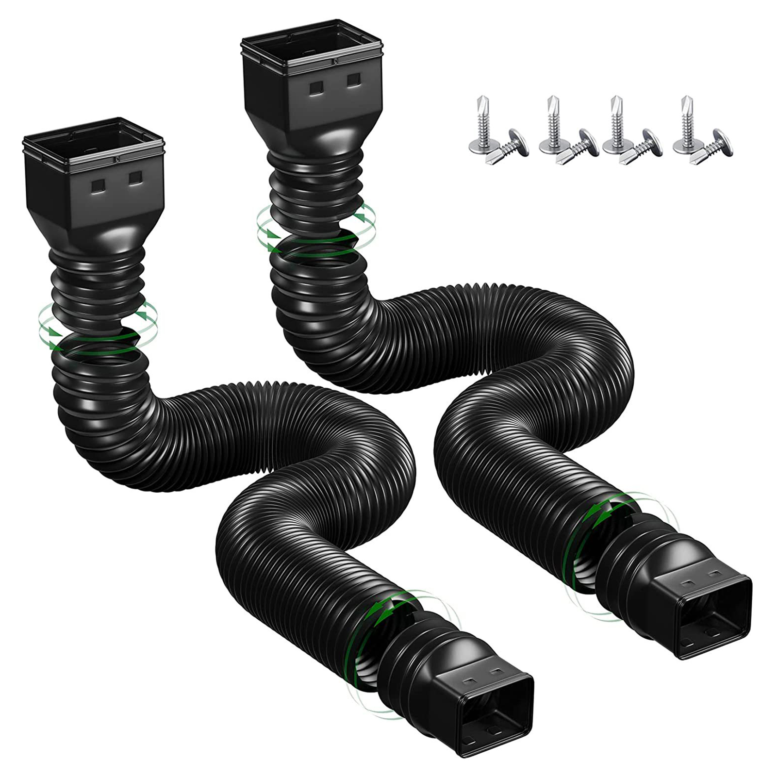 GoFJ 1 Set Downspout Extender Flexible Split Design Extendable