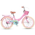 thumbnail image 4 of Glerc Maggie 20 Inch Kids Grils Bike for 7-13 Years Old Chlidren, Princess Styles Kids Bikes with Rack & Basket & Kickstand, Pink, 4 of 5