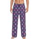 thumbnail image 1 of Fotbe leaf flower Skull colorful Pantalones de Pijama para Hombre, Pantalones de Dormir, Pantalones de Casa con Cintura Ajustable y Bolsillos-Small, 1 of 6