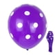 thumbnail image 1 of Yuarrent 100 piezas globos de lunares látex peso ligero punto de onda globo colorido atmósfera arreglo foto Props bebé Kits de decoración para fiestas Púrpura/punto blanco Yuarrent HA062964-10B, 1 of 6