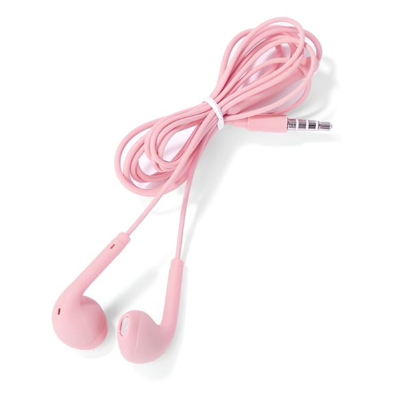 GJX 2026 New 3.5Mm Wired Earbuds Earphones with Noise Canceling Microphone(Pink)For Listening to Music,Online Classes,Phone Calls,Commuting,Gaming,Portable Audio.