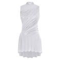 thumbnail image 6 of SiiRoh Women Lyrical Dance Dress Rhinestone Figure Skating Dresses Sleeveless Ballet Dancewear White XXL, 6 of 6