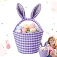 thumbnail image 1 of Kbndieu Easter Decorations Saving Home Textile Storage Storage Containers with Lids Easter Basket Easter Bunny Basket Cute Bag with Foldable Ears Tote Bags for Easter, 1 of 6