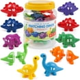 thumbnail image 1 of Juguetes de dinosaurios para contar números a juego con números 1, 2 y 3 de doble cara, aprendizaje preescolar, clasificación sensorial, juegos educativos de juguetes Montessori para niños pequeños de, 1 of 5