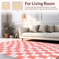 thumbnail image 2 of ODIKA 2'x3' Machine Washable Non-Slip Area Rug, Hexagonal Honeycomb Mosaic with Contemporary Grid Layout High Traffic Rug, Pink, 447653, 2 of 7