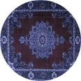 thumbnail image 1 of Ahgly Company Indoor Round Persian Blue Traditional Area Rugs, 4' Round, 1 of 4