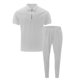 thumbnail image 4 of Camisas de Manga Corta para Hombres Turndown Collar 2 Piezas con Pantalones, Casual Hogar Y Uso Diario, Conjuntos Cortos para Hombres, 4 of 4