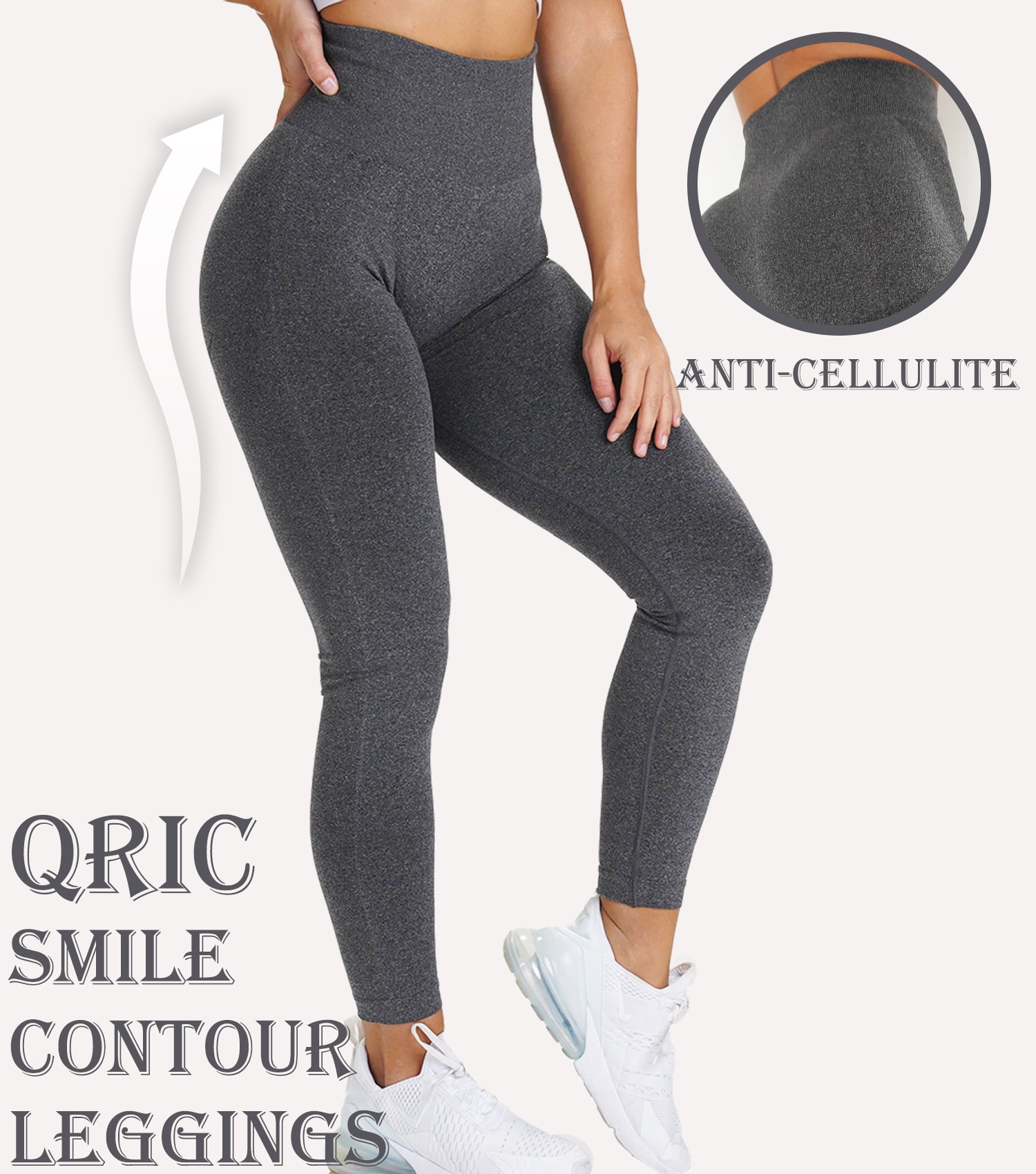 Women High Waisted Leggings Seamless Yoga Pants Smile Contour Workout Gym  Legging Tummy Control Ruched Fitness Tights, Beyondshoping