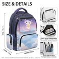 thumbnail image 5 of Xixirimido Axolotl Clouds Galaxy Print Kids Backpack for Girls Preschool Elementary Students Bookbag 17inch Large School Bag Multi-pocket Lightweight Backpacks, 5 of 8