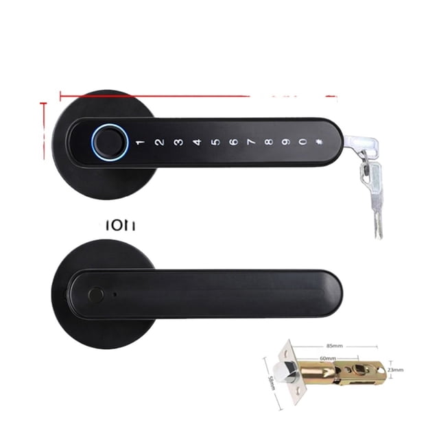 Door Lock, Fingerprint Door Lock for bedroom Biometric door Handle knob lock Tuya Keyless Smart Electric Security Locks ,Easy to Install