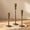Gold, variant on Kulpaw Brass Candlestick Holders, Set of 3 Antique Gold Iron Candle Holders for Christmas, Wedding, Dining Table and Mantel Decor