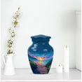 thumbnail image 6 of Beach Urns For Human Ashes Adult Female Small 3 Inch, Sunset Cremation Urns For Adult Brother And Sister, Blue Keepsake Urn For Human Ashes Mom And Dad, 6 of 7