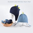 thumbnail image 4 of Conjunto de gorros y manoplas con forro polar para bebé con manoplas de punto elásticas cálidas, bon Abanopi Azul marino/XL, 4 of 7