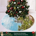 thumbnail image 6 of FMSHPON Himeji Castle Cherry Blossom Xmas Christmas Tree Skirt Stand Mat for Holiday Party Decoration Indoor Outdoor 48 inches, 6 of 6
