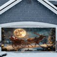 thumbnail image 3 of Tela De Fondo Navideña Trineo De Papá Noel Entregando Regalos Fondo Iluminación Clásica Decoración Para Fiestas Navideñas Pancarta Para Exteriores Feliz Navidad Decoración Navideña, 3 of 7