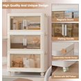 thumbnail image 2 of Karramlili Storage Bins with Lids, 31.2 Gal Plastic Storage Containers, Closet Organizers and Storage, Collapsible Storage Bins, Folding Storage box with Doors and Wheels for Closet, Home,5-Tier, 2 of 6