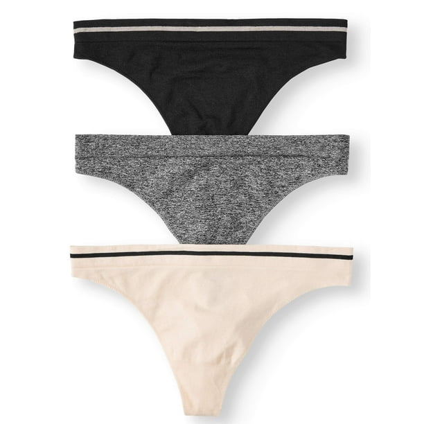 ABS by Allen Schwartz Women's Amelia Seamless Thong Panties 3 Pack