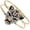 Gold, variant on Sparkly Clear Crystal Rhinestones Black Enamel Cheetah Leopard Jaguar Head Bangle Bracelet, Black