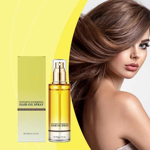 HYLLai Leave-In Hair Oil Spray, Frizz Tamer & Shine Booster with Long-Lasting Fragrance, Nourishes Dry/Damaged Hair, 80ml