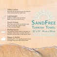 thumbnail image 3 of Arkwright Sandfree Turkish Beach Towel - Sand Resistant Cotton Pool Towel - 35 x 75 in. - Nature, 3 of 9