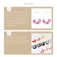 thumbnail image 3 of Pendientes colgantes multicolor liso semicírculo acrílico mujer pendiente regalo de aniversario elegante gancho para la oreja boda playa blanco Ropa, zapatos y accesorios Miscelánea Rojo púrpura Qarigey AP010380-08, 3 of 6