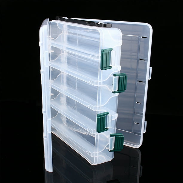 Fishing Tackle Box, Two-Sided Fish Hook Box Lure Box Fishing Tackle Case  Tackle Two-Sided Storage Plastic For Fishing 