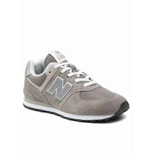 New Balance GC574EVG Sneakers Boy's Gray Leather Low Top Lifestyle Shoes LR3865
