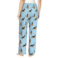 thumbnail image 3 of Uemuo German Shepherd Dog Pattern Women's Wide Leg Palazzo Lounge Pants with Pockets Light Weight Loose Comfy Casual Pajama Pants-Small, 3 of 9