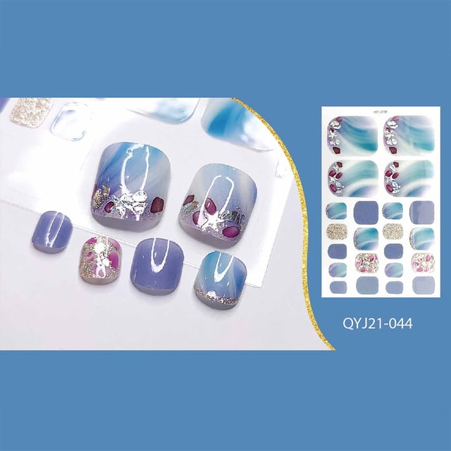 Fiudx Pegatinas para Uñas de Los Pies, Diseño de Diamante de Imitación Bronceado Brillante, Fácil Aplicación Autoadhesiva, Patrones Coloridos de Moda, Accesorio de Decoración de Uñas Diy, Divertido p