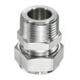 thumbnail image 1 of Adaptador de acoplamiento macho de acero inoxidable Uxcell de 1" OD x 1" PT, 1 of 6
