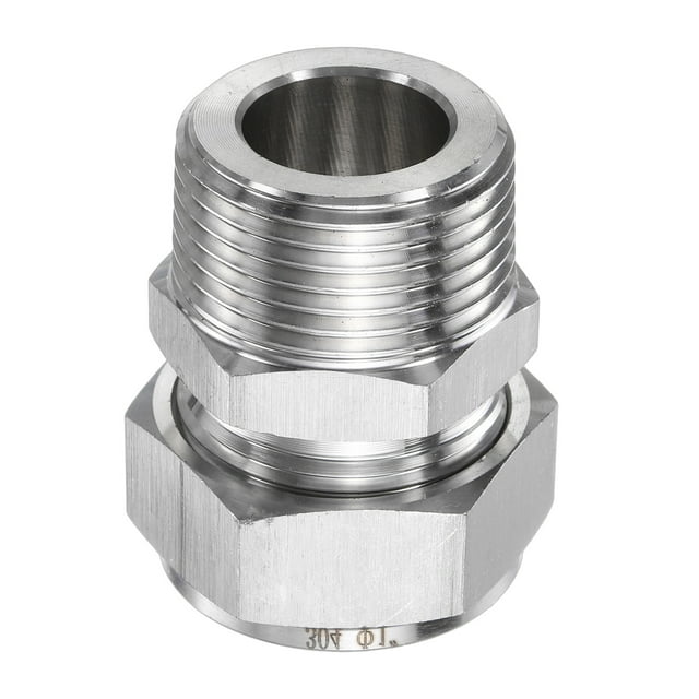Adaptador de acoplamiento macho de acero inoxidable Uxcell de 1" OD x 1" PT