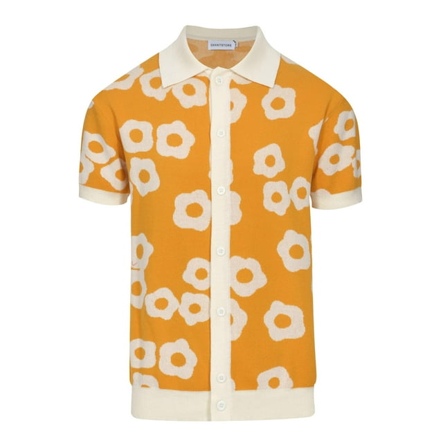 Polo OXKNIT para hombre, casual, estilo moderno, de los años 60, grande y alto