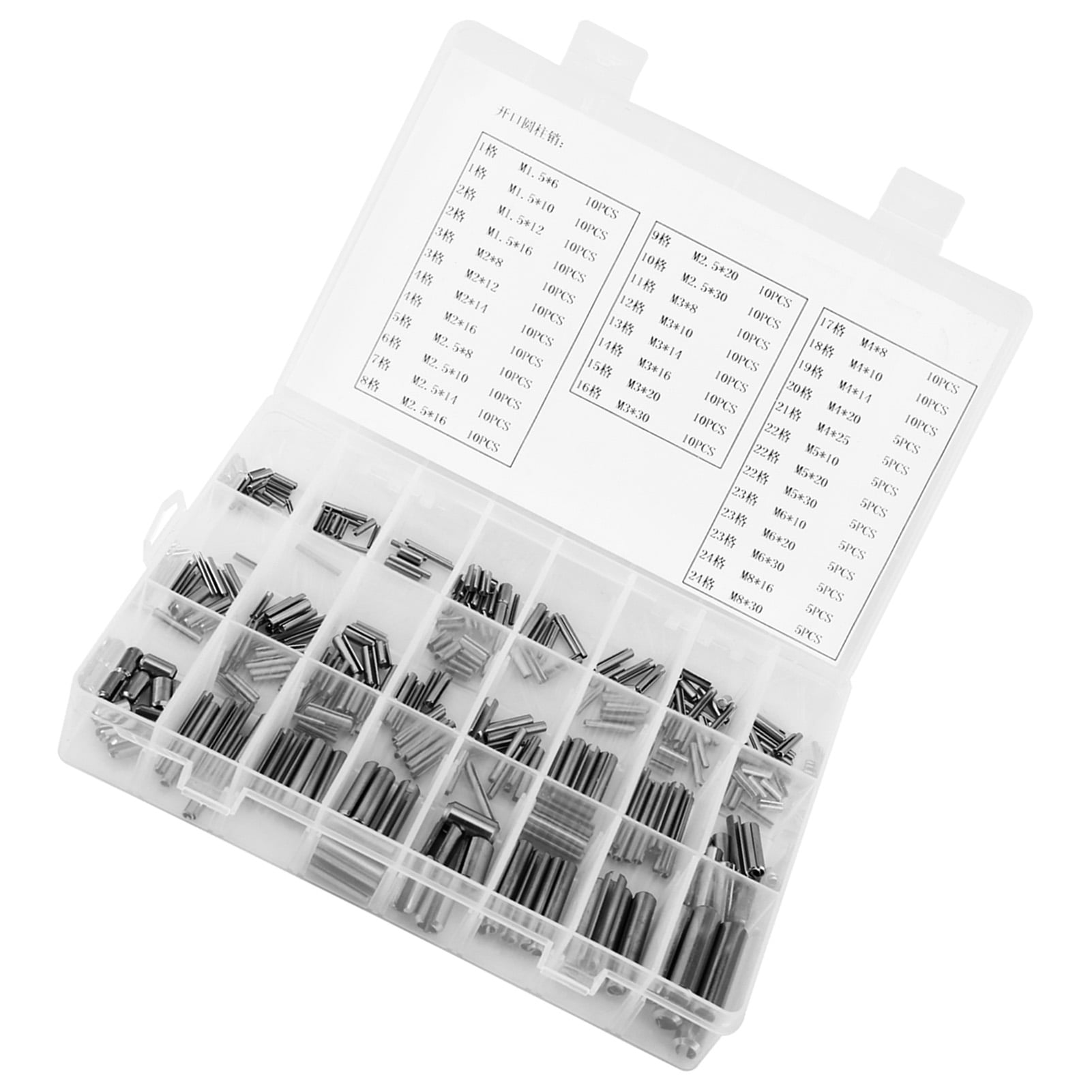 Spring Pin Set, Durable 280Pcs Convenient Stainless Steel Pin, for Industrial Hardware For Automotive, Mechanics, Car Garage