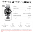 thumbnail image 4 of SKMEI Mens Watches Waterproof Analog Quartz Watch for Men with Date Luminous Fashion Stainless Steel Wristwatch, 4 of 11