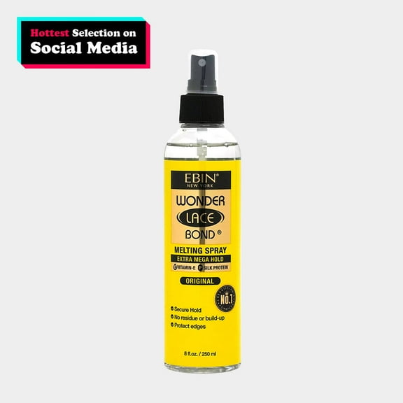 EBIN NEW YORK Wonder Bond Melting Spray 8oz/ 250ml - Extra Mega Hold (Original) | No Reside, Long Lasting Formula with Protecting Edges, Gives Undetectable and Natural Look
