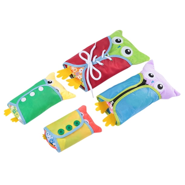 Juguete De Educación Temprana, Juguete Educativo Preescolar 4 Piezas De Juguete De Vestir De Búho De Peluche Herramientas De Educación En El Hogar Para Niños