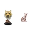 thumbnail image 1 of Escultura de cabeza de gato tigre, figura moderna de animal, arte artesanal, estatua decorativa para entrada, sala de estar, estantería, mesa, pasillo, 1 of 8