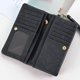 thumbnail image 4 of Cartera de cuero vegano para mujer, cartera larga plegable con bolsillo para monedas con cremallera, 4 of 6
