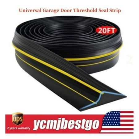 

WANCQ 20Ft Garage Door Floor Strip Bottom Seal Threshold Rubber Weather Replacement US