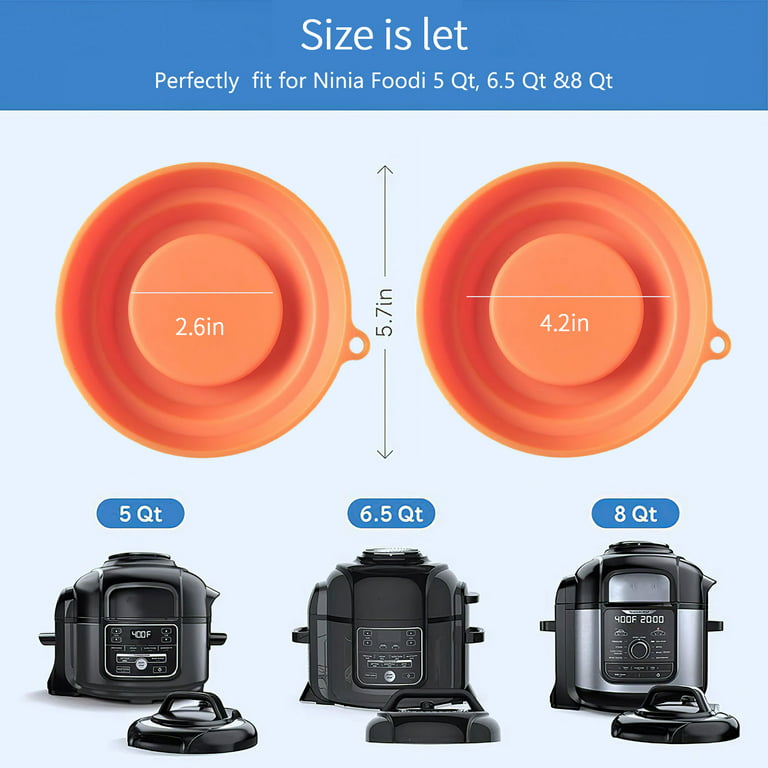 D-GROEE Lid Stand Silicone Lid Holder Accessories Compatible with Ninja  Foodi Pressure Cooker and Air Fryer 5 Qt, 6.5 Qt and 8 Quart 