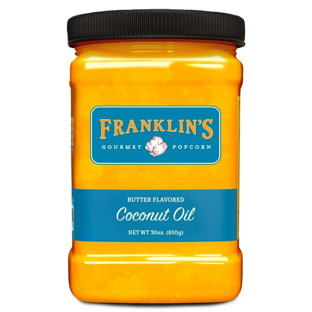 Franklin's Gourmet Popcorn Butter Flavored Coconut Oil, 30 oz