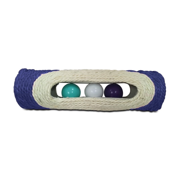 Perrisimo Juguete Cilindro De Rafia Interactivo Para Gato Color Rosa