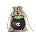 thumbnail image 1 of Halloween Drawstring Candy Bag Linen Burlap Pouch For Party Wrapping And Trick Or, 1 of 5