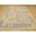 thumbnail image 3 of Handmade Wool Ivory Contemporary Geometric Flatweave Revesible Erased Rug, 3 of 5