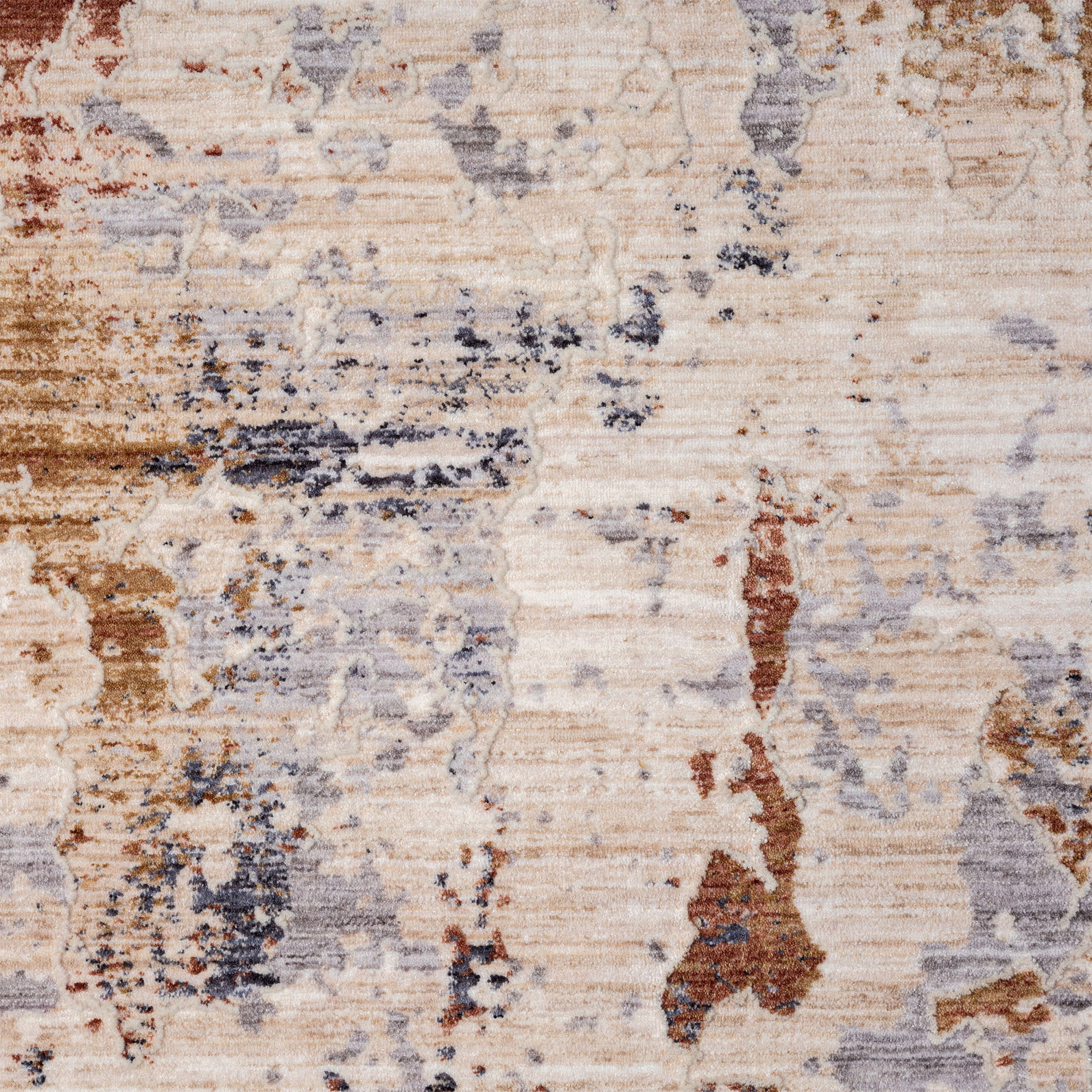 LR Home Mia 5' x 7'11" Beige/Rust Abstract Premium Ultra-Soft Indoor Area Rug