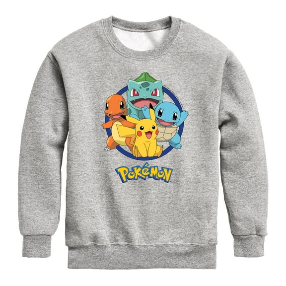 Pokémon - Starter Pokémon - Youth Crewneck Fleece Sweatshirt